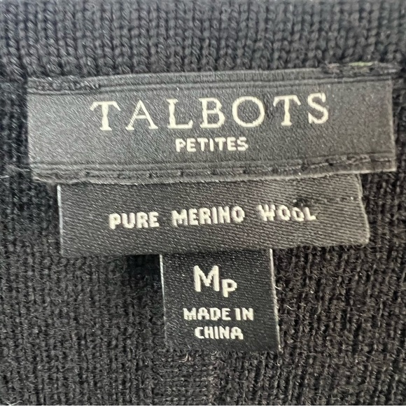 Talbots pure merino wool Knit Mini Dress Full Zip Petite Sz M Fall Career - Picture 4 of 9
